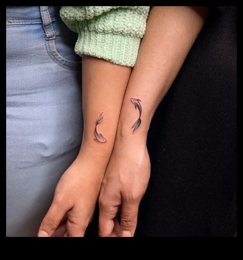 Saistīti uz mūžu Pāra tetovējumi simbolizē saikni, kas turpinās visu mūžu 3 Saistīts uz mūžu: pāra tetovējumi, kas veido mīlestības gobelēnu